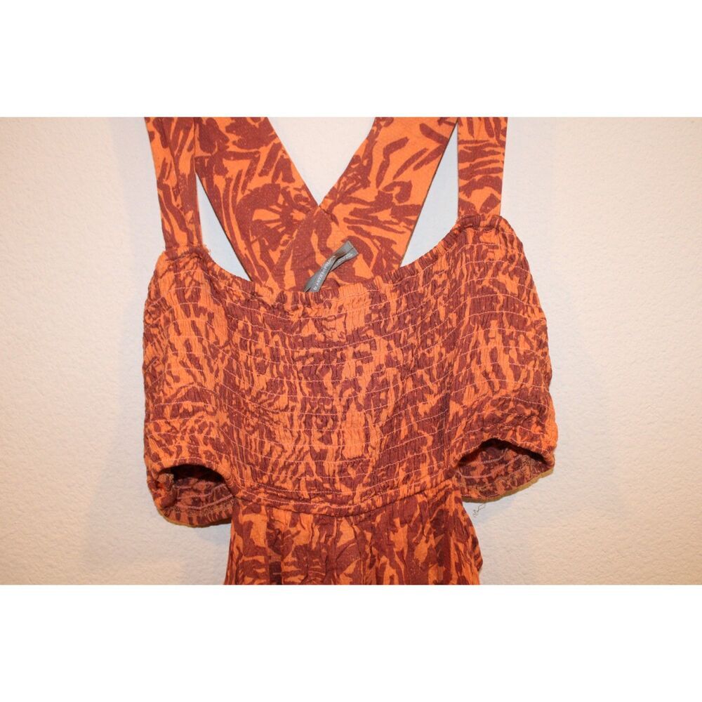 Anthropologie The Piper Bandeau Cutout Mini dress size xlarge burnt orange - Picture 6 of 9